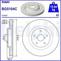 2X Delphi Bremsscheibe BG5104C FüR Forester Impreza Outback BT Crosstrek Boxer