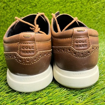 Cole Haan Grand Plus + Leather Casual Wingtip Mens Size 10M Brown Leather Shoes 5595022_British_Tan_Ivory?wid=  main image 4