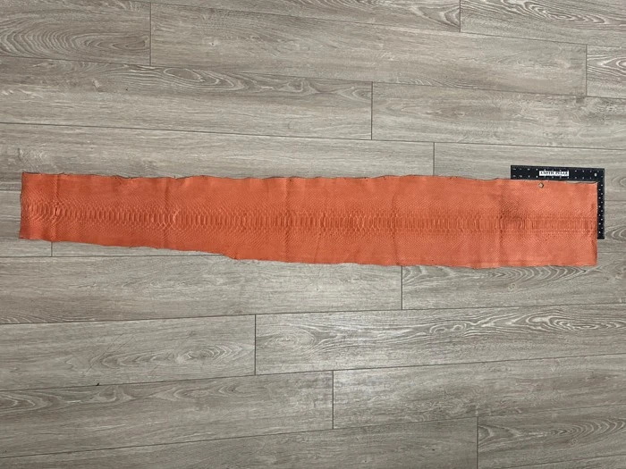 Grande Naranja Pitón Nubuck Cuero Genuino Piel de Serpiente Piel Real Piel de Serpiente Gamuza 30 Foto 2 de 4