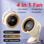 20000mAh Camping Fan Rechargeable Portable Fan 4 in 1 with LED Lights & 5 Speeds