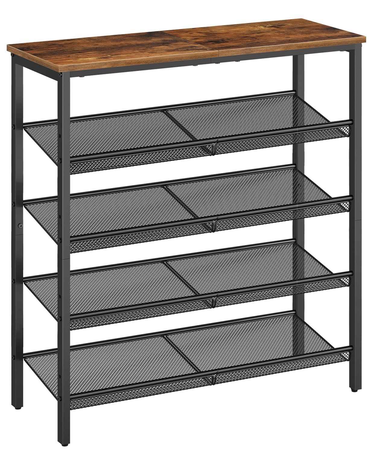 5-Tier Adjustable Mesh Shoe Rack for Entryway Storage Organizer-image