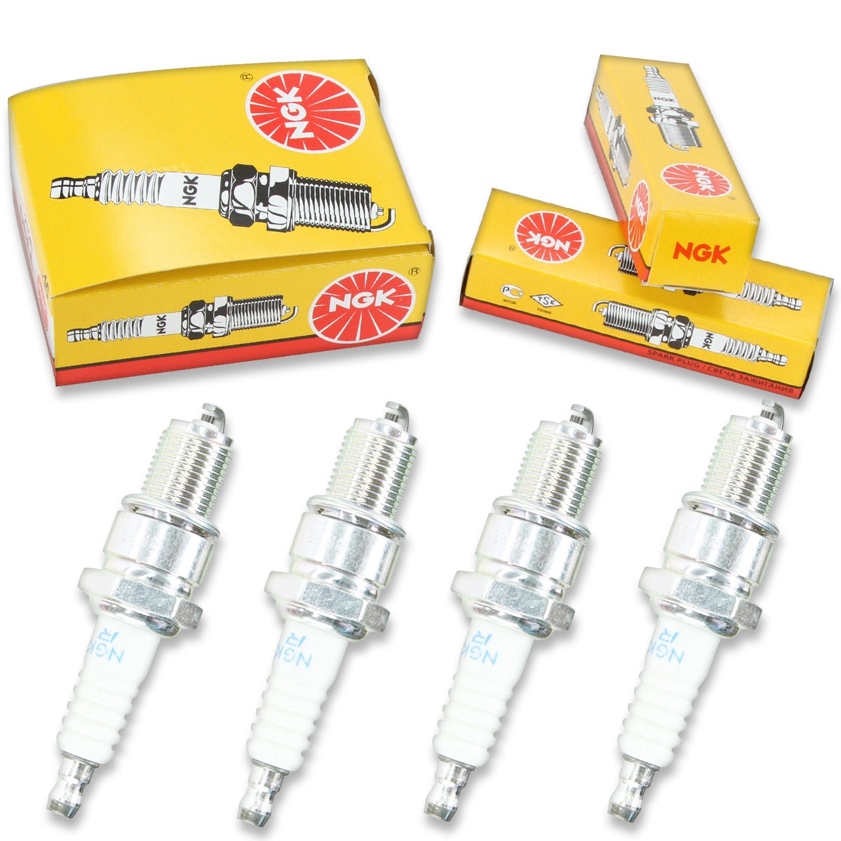 4 pcs NGK Standard Spark Plugs for 1985-1991 Porsche 944 3.0L 2.7L 2.5L L4 - ny
