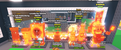 5pcs Brainrots Lava Mutation Steal A Brainrot