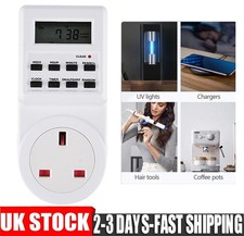 ELECTRONIC 24 HOUR 7 DAY 13A MAINS PLUG IN DIGITAL TIMER TIME SWITCH SOCKET