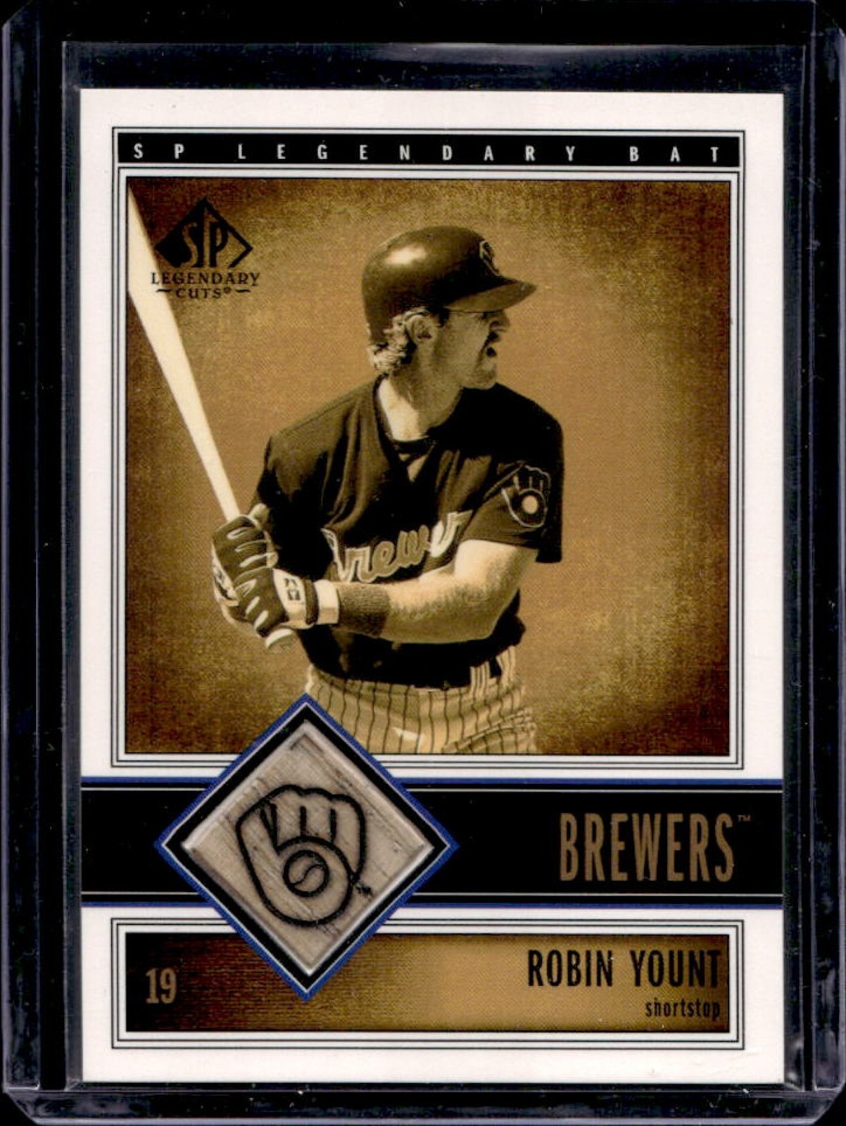Robin Yount #B-RYO 2002 SP Legendary Cuts Baseball Game Bat