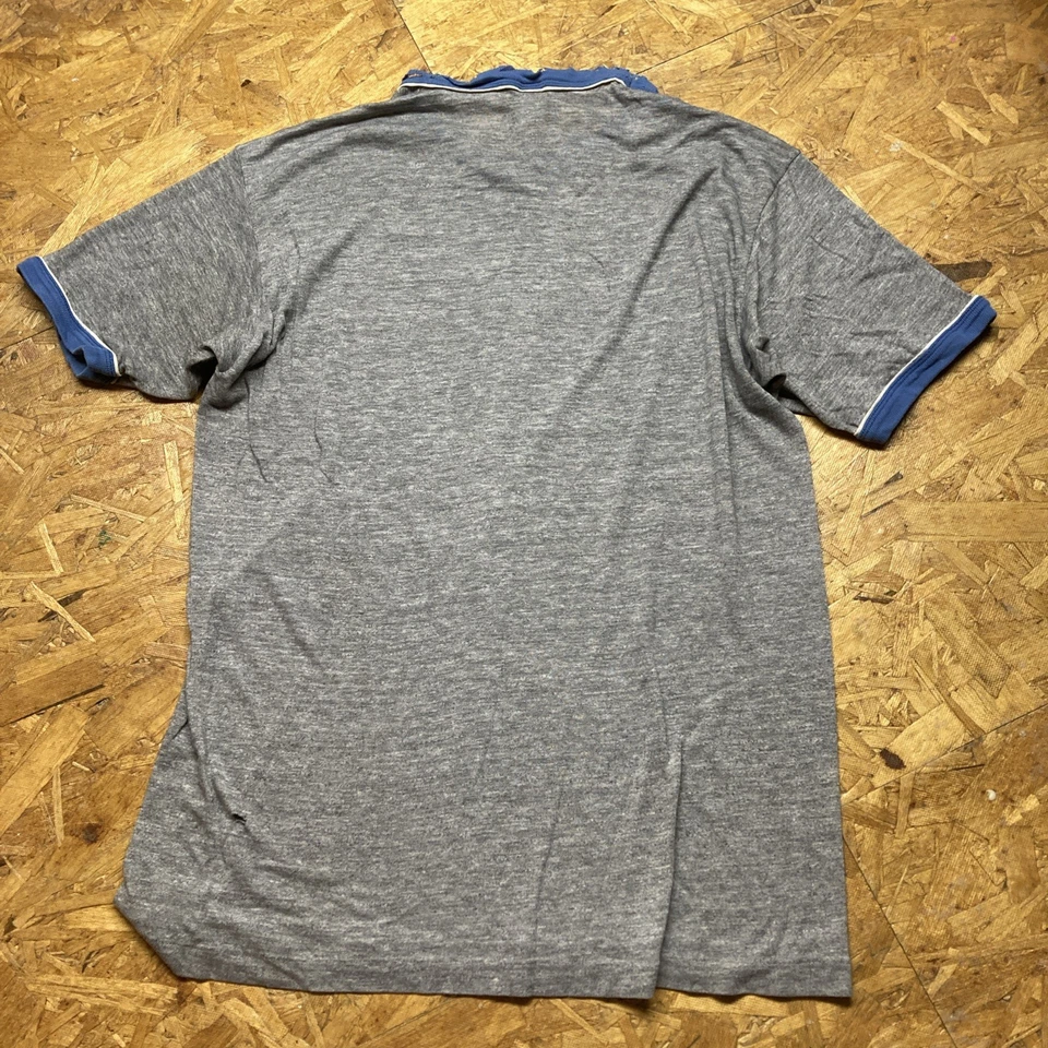 Camiseta anos 80 Russell Athletic Heathered Blue McEver GTKY Ringer L c3 - Imagem 4 de 4