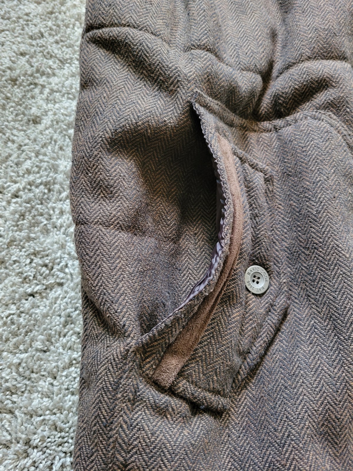 Vtg Y2K Eastside Westside Basic Code Brown Herrin… - image 6