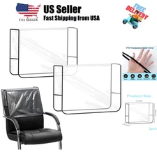 Reusable Clear Shampoo Chair Protectors - 2 Pc Set for Standard Salon Chairs