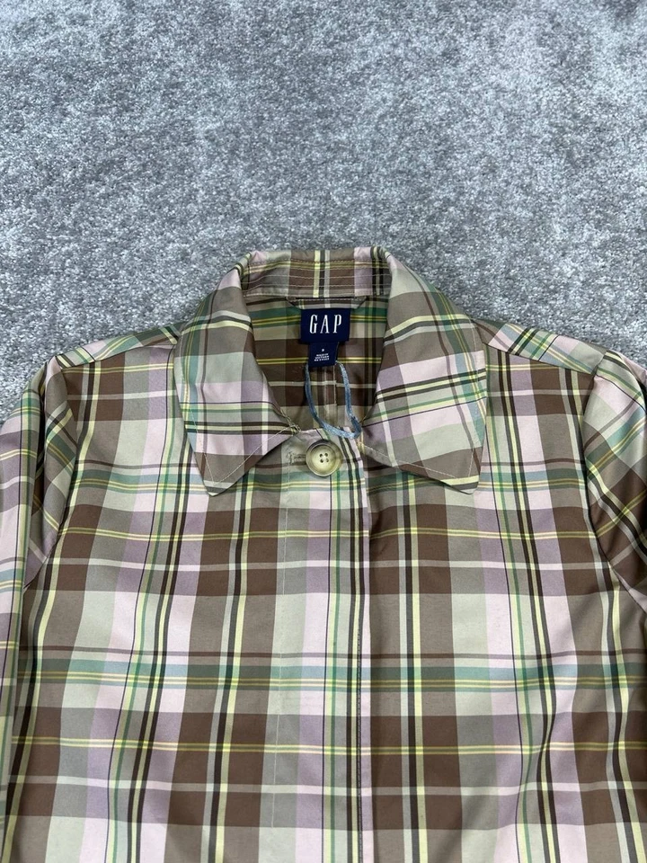 Винтажный Y2k разрыв Тренч женщин маленький коричневый розовый зеленый * - Изображение 2 из 4