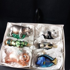 Vtg Germany Glass Frog Christmas Ornament ANIMAL HIPPO Inge Glas Hand Painted