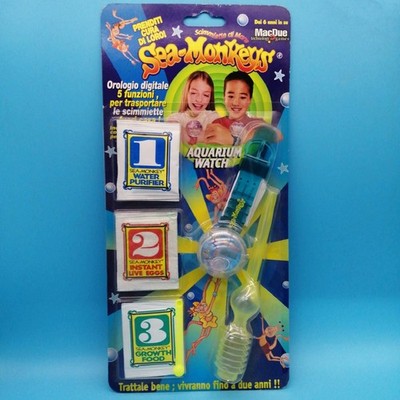 SELTENE Aquarium Armbanduhr Amazing Live Sea Monkeys Blue
