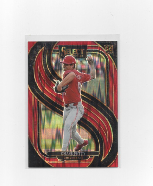 2025 Select Red Flash Premier Level Prizm /149 #184 Chase Petty (RC)