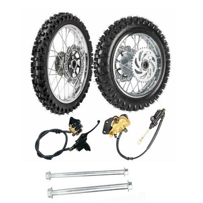 1.40x14 1.85x12 Front 60/100-14 + Rear 80/100-12 Tire Wheel Brake 70cc 125cc XR