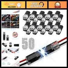50pcs Double Wire Plug Connectors with Locking Buckle, Quick-Clip Fasteners for
