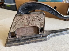 Vintage Antique Cast Iron Metal Hand Crank Tobacco Cigar Cutter Griswold Erie PA