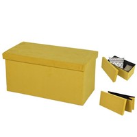 Sitzbank Mit Stauraum Sitz-Box Sitzhocker Sitztruhe Aufbewahrungsbox Truhe Gelb