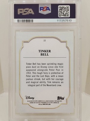 2024 Topps Chrome Disney Tinker Bell Sapphire Gold Refractor 21/50