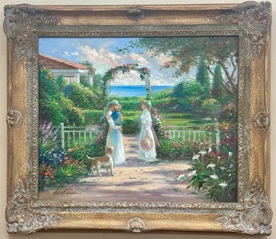 Robert Lui ''Seaside Breeze'' Hand Signed Framed Original Impressionist Art NEW