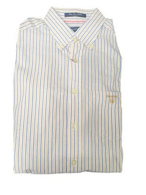 GANT Light Sky Long Beach Oxford Streifen Button Down Hemd 308620 Größe M