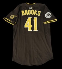 Trenton Brooks 2025 San Diego Padres Game Used Jersey Road Brown Size 44 Medium