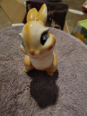 vintage 1940s Disney Bambi Miss Bunny ceramic figurine by Evan K. Shaw.