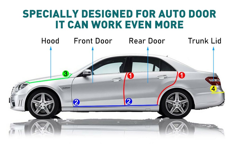 Universal 5M Auto Car T Shape Rubber Seal Weather Strip Door Edge Moulding Trim