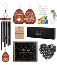 Dog Memorial Sympathy Remembrance Gifts, Wind Chimes Loss Of Dog Gift Set New