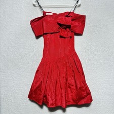 Vtg 7/8 Jessica McClintock For Gunne Sax Party Dress Corset  Christmas Retro 80