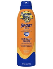 Banana Boat Sport Ultra SPF 100 Sunscreen Spray Water Resistant 6oz  EXP 2028 1.95 per gallon