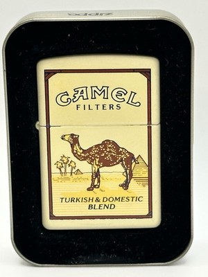 Vintage Camel Filters Turkish Domestic Blend Cream Matte Zippo Lighter NEW B15