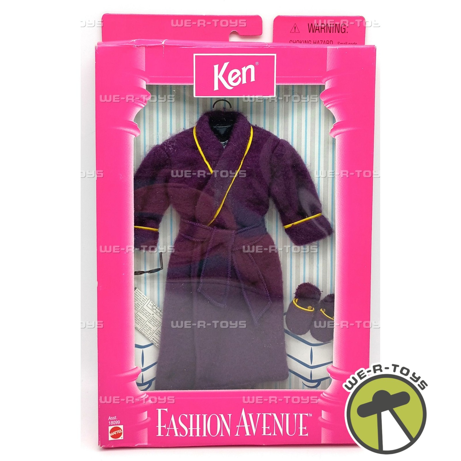 Barbie Fashion Avenue Ken Robe and Slippers fashion Set #18099 Mattel 1998