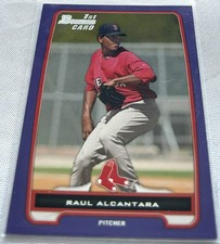 2012 Bowman Baseball Prospects Raul Alcantara Boston Red Sox 1st Bowman Purple