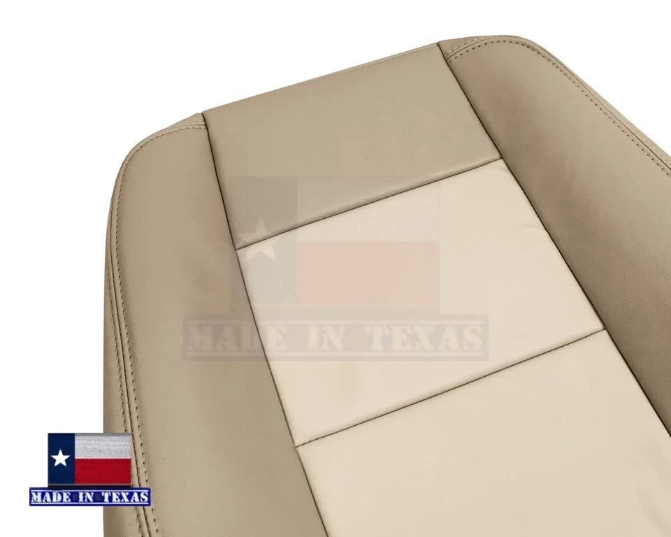 Cubierta de asiento de cuero inferior superior lateral del pasajero para Ford Explorer 2006-2010 color tostado Foto 2 de 4