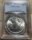 1923 PCGS MS63 Silver Peace Dollar
