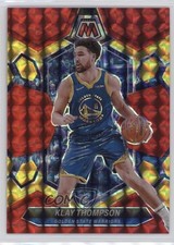 2023 Panini Mosaic Choice Red & Yellow Fusion Prizm 22/75 Klay Thompson #45 7y2