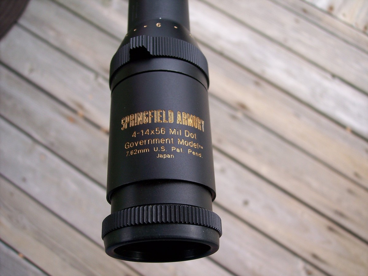 Springfield Armory 4-14x56mm Rifle Scope Lighted Mil-Dot 1st Focal