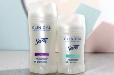 Secret Clinical Deodorant Lot of 2 - Notes of Clean Lavender/Free & Sensitive