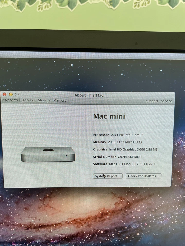 Apple Mac Mini (2011) i5-2415M 2 Cores 500GB 2GB Silver A1347 Computer - Image 2 of 4
