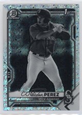 2021 Bowman Chrome Black & White Mini-Diamond Refractor Milkar Perez 12yh