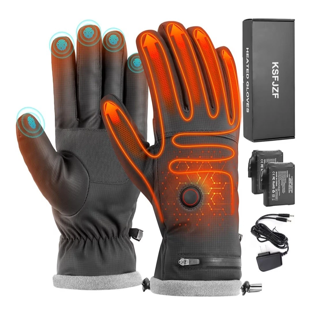 Heated Gloves for Men Women, 7.4V 3000mAh Battery Electric Heated Gloves...