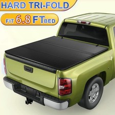 Truck Bed Tonneau Cover Fits Silverado/Sierra 1500 07-24 6.8ft With Light
