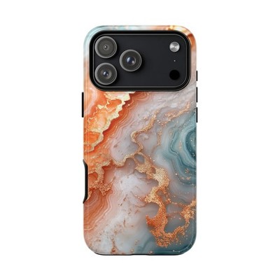 Phone Ink - iPhone | Galaxy | Pixel Case - Agate Orange Teal Marble