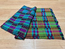 Traditional, Authentic Handwoven Kente Cloth Ceremonial LARGE - 19"x69"