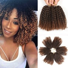 8 Inch Short Passion Twist Hair 6 Bundles Kinky Curly Crochet Hair for Black ...