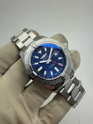 Breitling Avenger GMT Blue Dial 45mm Automatic Steel Watch A32395 w/ Box