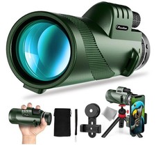 40x60 Monocular Telescope HD BAK4 Prism w/ Tripod Phone Holder