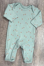 Baby Girl Clothes Child Mine Carter's Preemie Green Flower Outfit