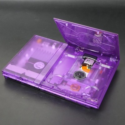SONY PlayStation 2 PS2 SCPH-75000 Replacement Clear Purple Shell
