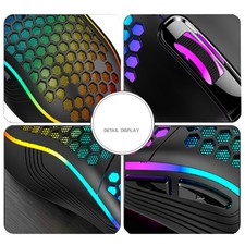 Wireless Gaming Mouse 2.4GHz With Colourful Light Rechargeable 6D Buttons H VALE