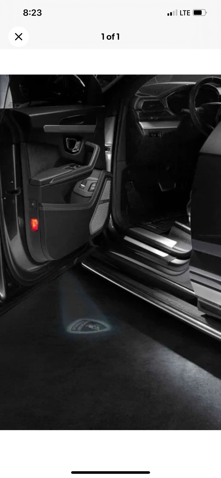 OEM Lamborghini Urus LED Door Lights with Shield - Set Of 2, 4ML998200, New